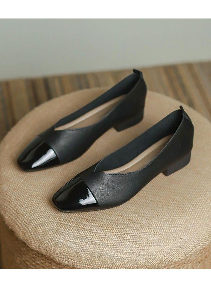 Nariele حذاء نسائي متعدد الاستخدامات بكعب سميك وحذاء فردي