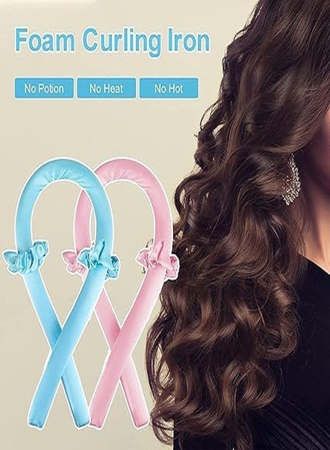 Mokvee Heatless Hair Curler for Women - Satin Curling Rod Headband + Accessories, No‑Heat Foam Rollers, Sleep‑In Silk Ribbon Set for Long Hair, Frizz Control Waves - Image 5