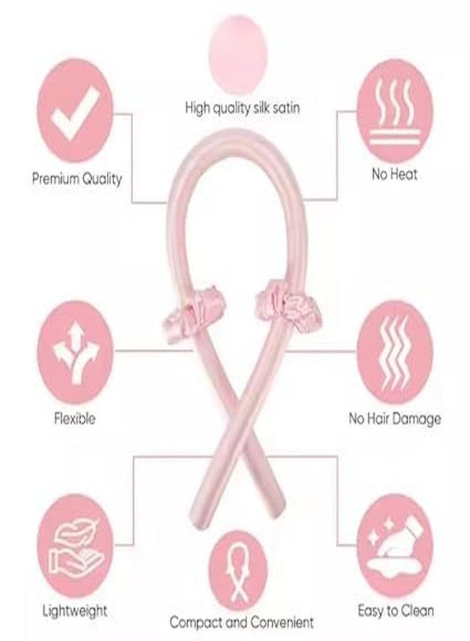 Mokvee Heatless Hair Curler for Women - Satin Curling Rod Headband + Accessories, No‑Heat Foam Rollers, Sleep‑In Silk Ribbon Set for Long Hair, Frizz Control Waves - Image 2