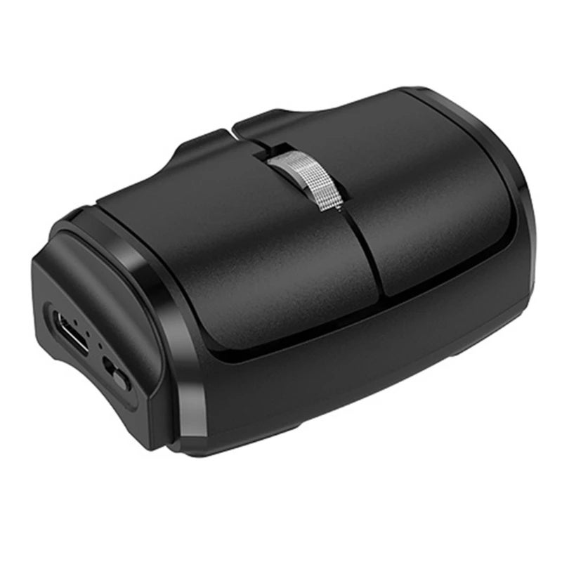 BT Dual-use for finger and desktop Dual-mode Bluetooth 5.0+2.4G with built-in battery Black - Image 1
