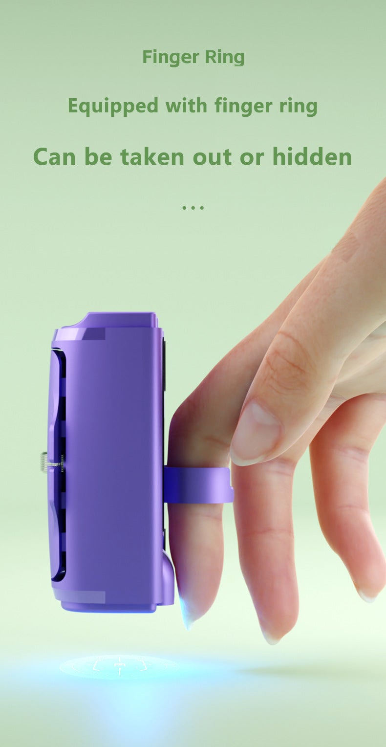 BT Dual-use for finger and desktop Dual-mode Bluetooth 5.0+2.4G with built-in battery Black - Image 4