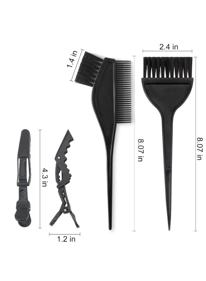 7Pcs Professional Salon Hair Coloring Dyeing Kit, Hair Bleach Dit Hair Coloring Products with Hair Dye Brushes, Hair Color Bowl, Hair Clips, Ear Covers - Image 4