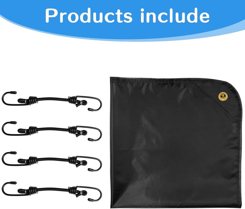 Pusonor Air Conditioner Covers for Outside Units, Central AC Cover for Outdoor Unit Heavy Duty Water-Resistant Top Cover 28 x 28 Inch, Black - Image 5