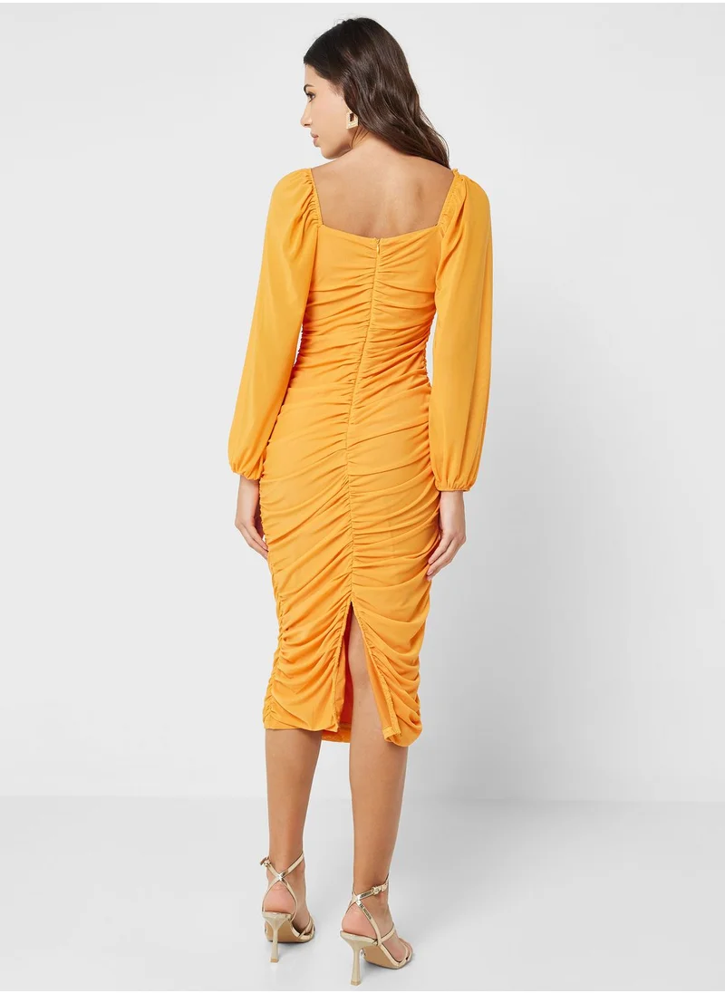 Ginger Ruched Bodycon Dress