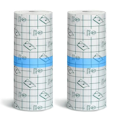 Autdor Tattoo Aftercare Bandage Autdor 2 Rolls 6x 2 Yard Second Skin Tattoo Cover Up Patch Waterproof Tattoo Bandages Breathable Tattoo Cover Up Tape Transparent Tattoo Wrap for Tattoo Cover Protection Film - Image 1