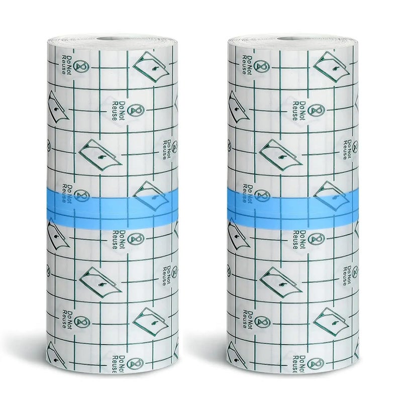 Autdor Tattoo Aftercare Bandage Autdor 2 Rolls 6x 2 Yard Second Skin Tattoo Cover Up Patch Waterproof Tattoo Bandages Breathable Tattoo Cover Up Tape Transparent Tattoo Wrap for Tattoo Cover Protection Film - Image 3