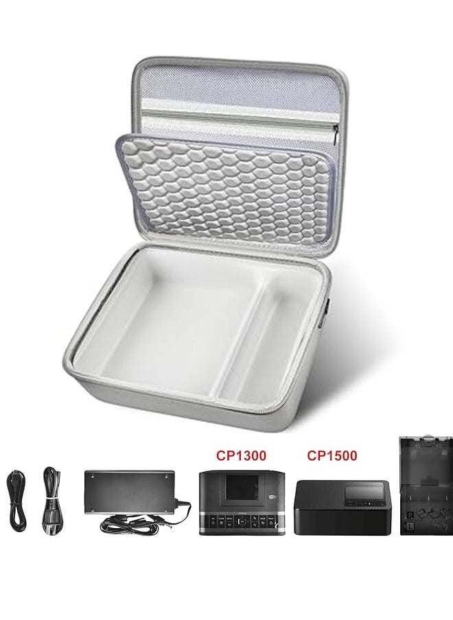 XForm - Hard Case for Canon SELPHY CP1500/CP1300/CP1200 Mini Mobile Photo Printer and Colour Ink Paper RP-108 Set with Adjustable Shoulder Strap - Bag Only (White) - Image 1