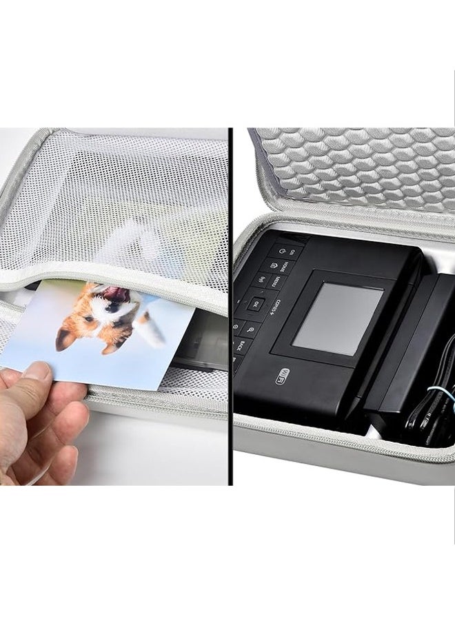 XForm - Hard Case for Canon SELPHY CP1500/CP1300/CP1200 Mini Mobile Photo Printer and Colour Ink Paper RP-108 Set with Adjustable Shoulder Strap - Bag Only (White) - Image 1