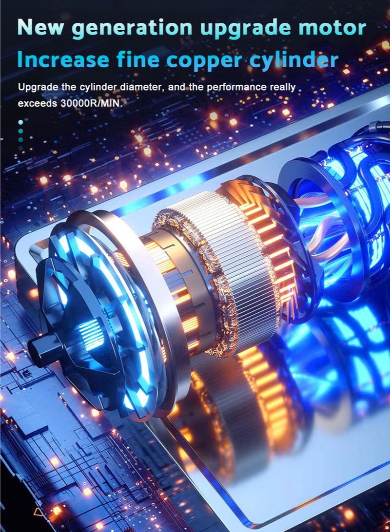 TUNKE Car Air Pump Car Tyre Inflator Air Compressor with Auto Stop and LED Light Fast Portable Air Pump 150 PSI Fast Inflation with LCD Dual Screen for Car Bicycle Motorcycle Ball Air Mattress - Image 5