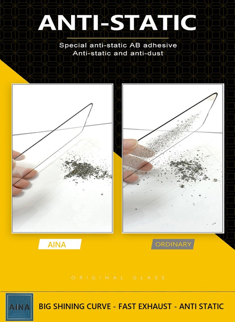 AINA 3 Pieces Tempered Glass Screen Protector 5D Designed For OnePlus 6T Full Glue Edge to Edge Full Screen Coverage And Bubble Free - Image 5