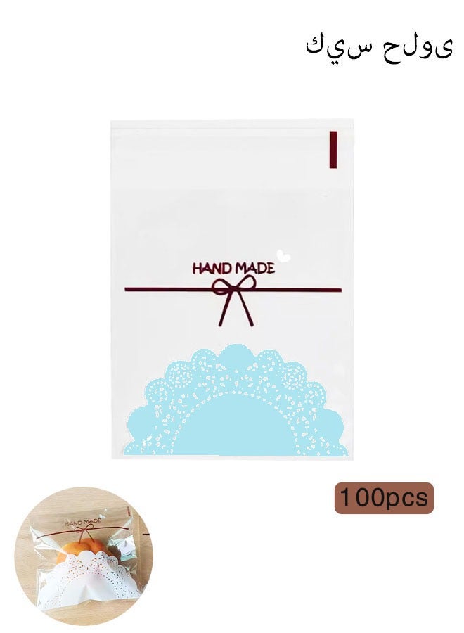4”x4”Self Adhesive Candy Bag 100 PCS Cookie Bags Self-adhesive Sealing Small gifts Clear OPP Plastic Party for Bakery, Candy - Image 1