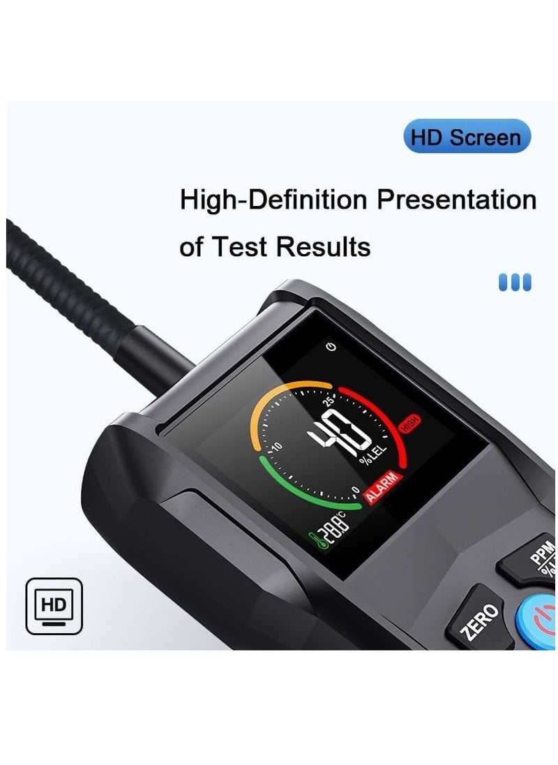 SYOSI - Gas Leak Detector, Propane Flammable Gas Sniffer Combustible Gas Leak Detector with Color LCD Display, Temperature Measure, Flexible Probe Locates Natural Gas Methane Propane Ethanol - Image 1