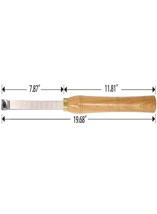 Asieg Tool 19.68 Inches Carbide Tipped Lathe Wood Turning Tools Rougher Chisel Tool Bar with 15mm Square Radius Carbide Insert for Wood Hobbyist or DIY or Carpenter - Image 2