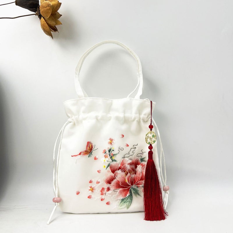 Chinese-Style Suzhou Embroidery Bag, Traditional Chinese Style Handbag, Hanfu Matching Handbag, Tiktok Ancient Style Crossbody Bag, Casual Versatile Artistic Small Bag - Image 1