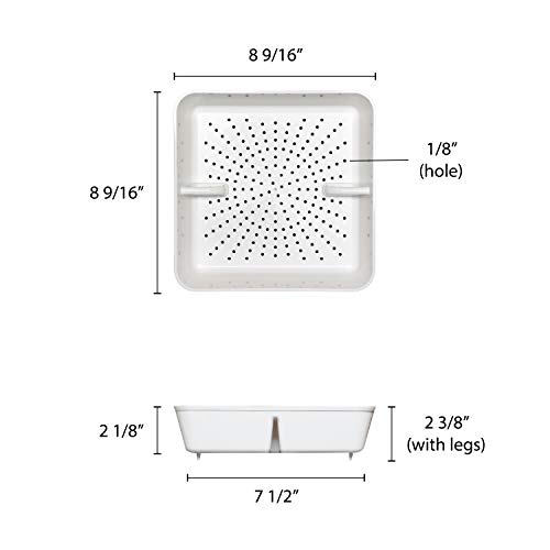 Excellante Floor Drain Strainer, Abs, 8-1/2-Inch by 8-1/2-Inch by 2-1/4-Inch - Image 2