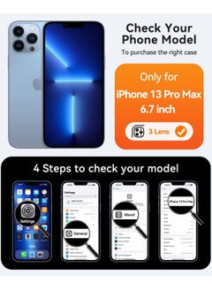 ESCASE Magnetic Cover for iPhone 13 Pro Max 6.7 Inch, MagSafe Compatible, Full Camera Protection, Translucent Matte Slim Protective Shockproof Case, Black  - Image 2