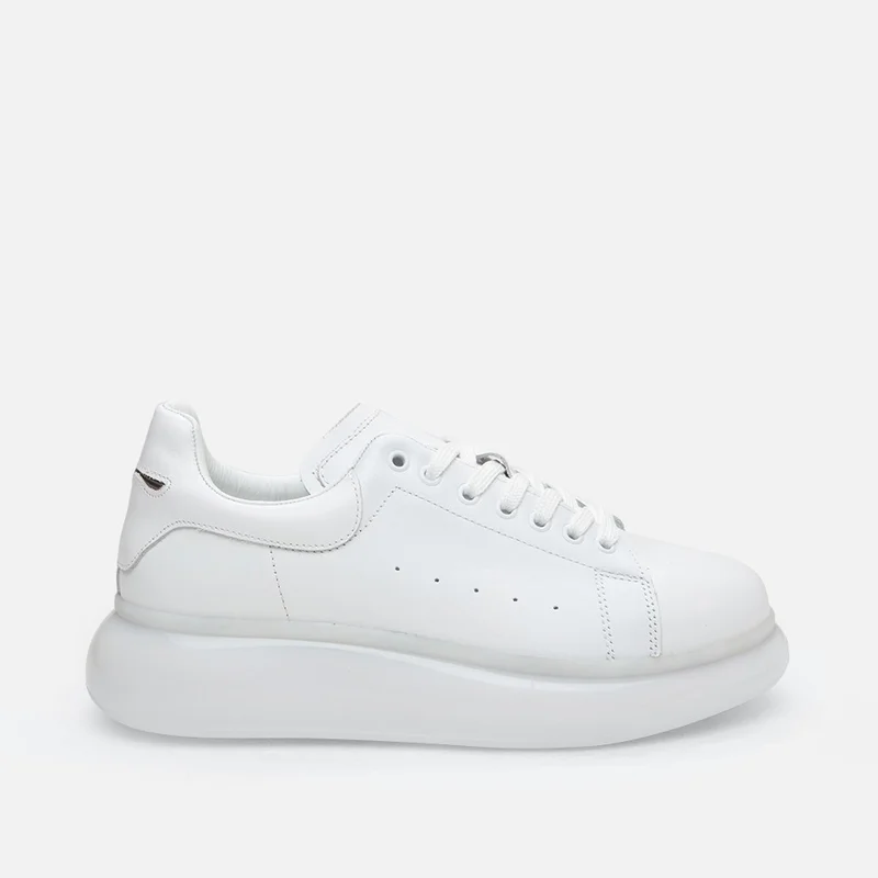 Hotiç Genuine Leather White Men's Casual Shoes