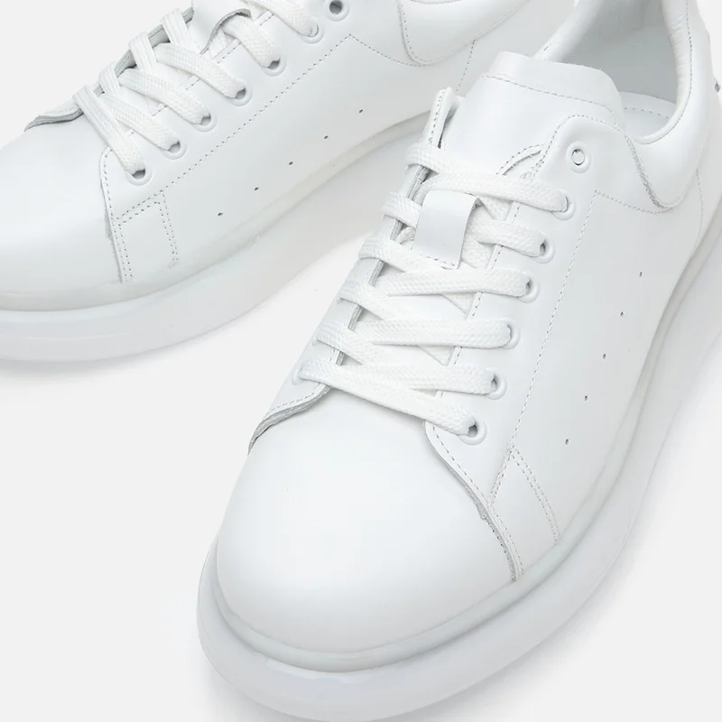 Hotiç Genuine Leather White Men's Casual Shoes