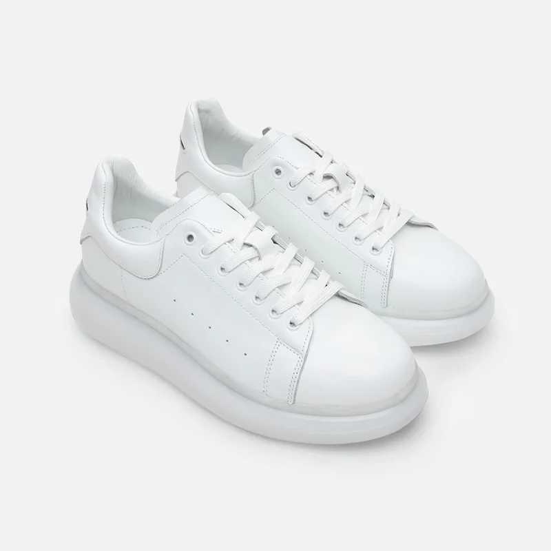 Hotiç Genuine Leather White Men's Casual Shoes