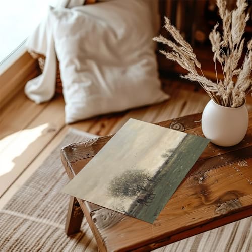 XOCUUI Vintage Landscape Canvas Wall Art, Vintage Classical Rural Hill Prints, The Vast Grassland Classic Wall Prints Modern Farmhouse Bathroom Office Decor - 8x10in Unframed - Image 5