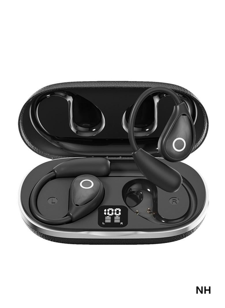 NH M96 Open-back Bluetooth Earphones | OWS True Wireless Earphones | Air Conduction | Ultra-comfortable | Deep Bass | Clear Calls | LED Lights | Black - Image 1