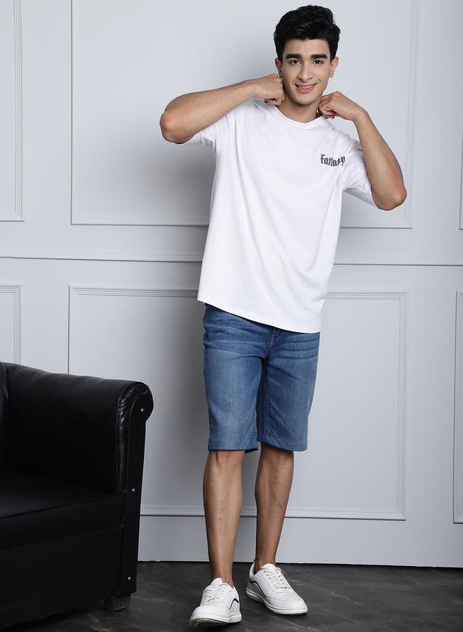 Take Two Men White Oversized Graphic Print T-Shirt By Door74 - Image 5