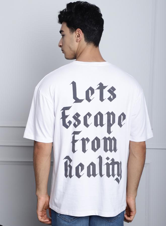 Take Two Men White Oversized Graphic Print T-Shirt By Door74 - Image 2