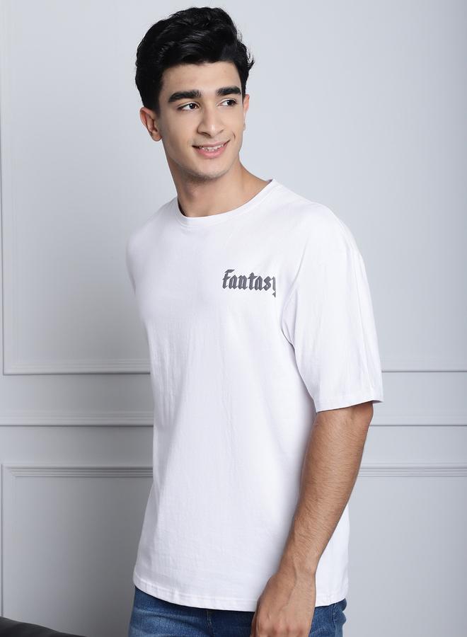 Take Two Men White Oversized Graphic Print T-Shirt By Door74 - Image 3