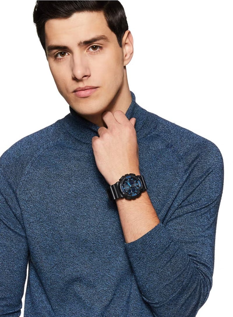 Shock Casio G Shock Watch for Men Analog-Digital World Time GA-100-1A2 - Image 4