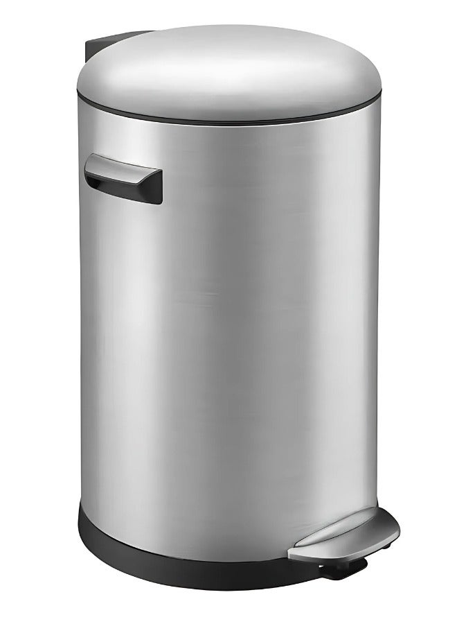 EKO سلة مهملات سلسلة بيل | سلة غبار | سلة قمامة | سلة دواسة | سلة نفايات | سلة ستانلس ستيل مع غطاء يغلق برفق – 8 لترات - Image 1