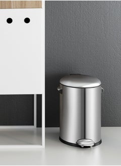EKO BELLE SERIES Waste Bin | Dust Bin | Garbage Bin | Pedal Bin | Trash Bin | Stainless Steel Step on Bin with Soft Close Lid – 8 Liters  - Image 2