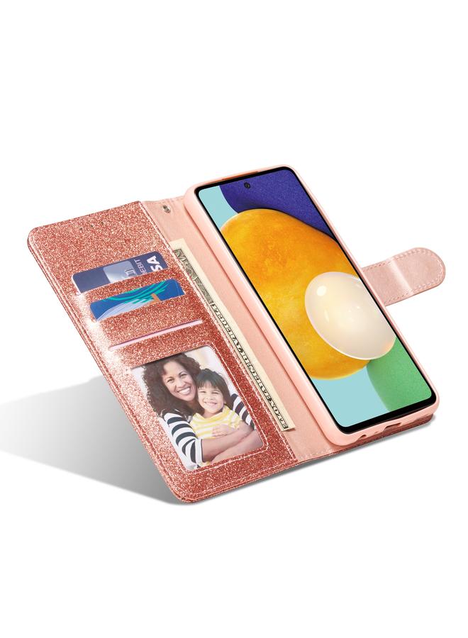 S-TOP Case For Samsung Galaxy A52 5G Glitter Powder Love Leather Phone Case - Image 4