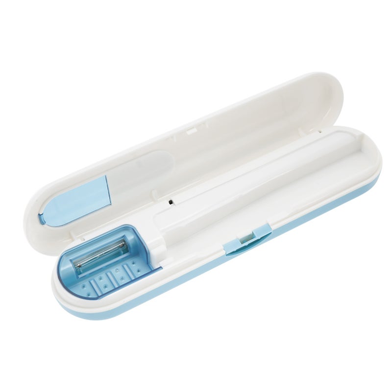 UV Toothbrush Sterilizer Box Portable Toothbrush Head Clean Disinfection Sanitizer Blue - Image 5