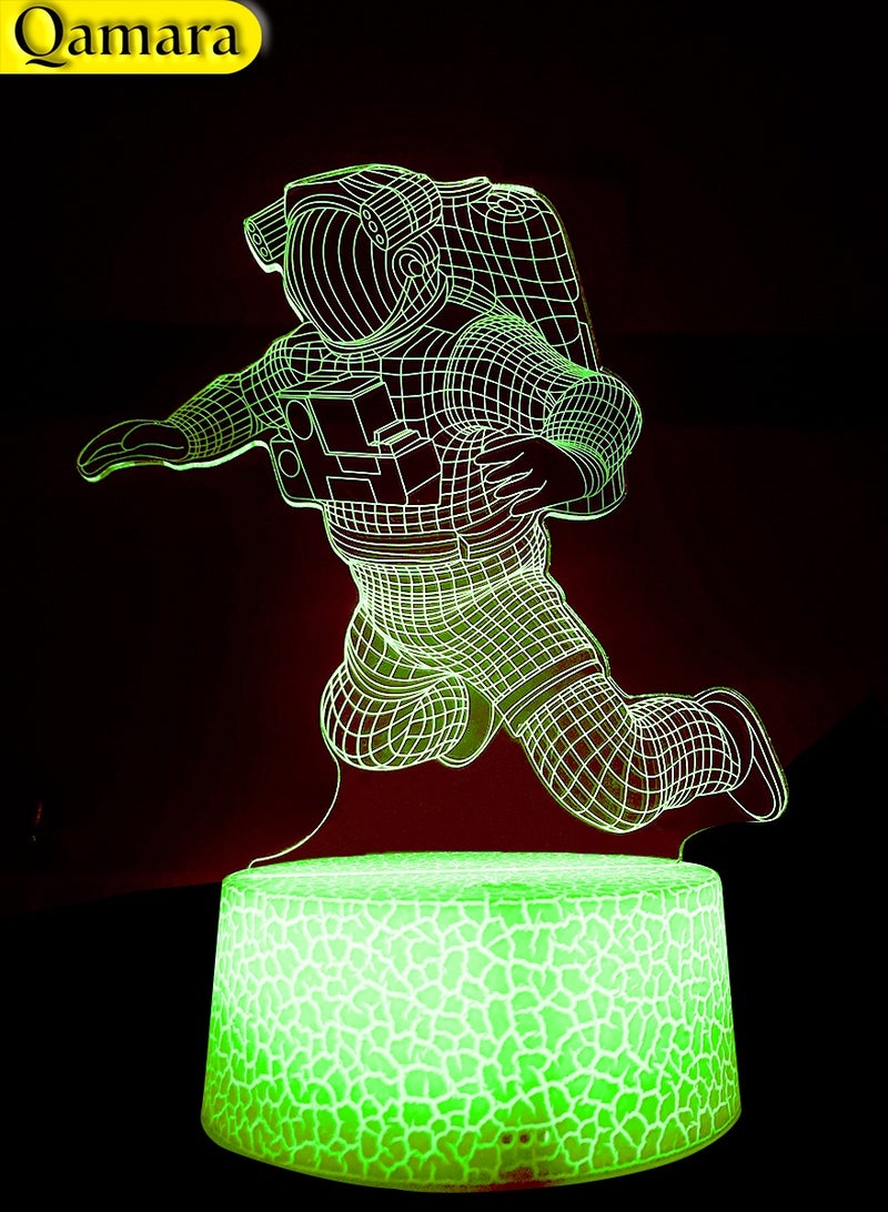 QAMARA 3d led table lamp with spaceman appearance, bring visual impact in the dark night, can be placed in the bedroom to decorate the room.  - Image 4