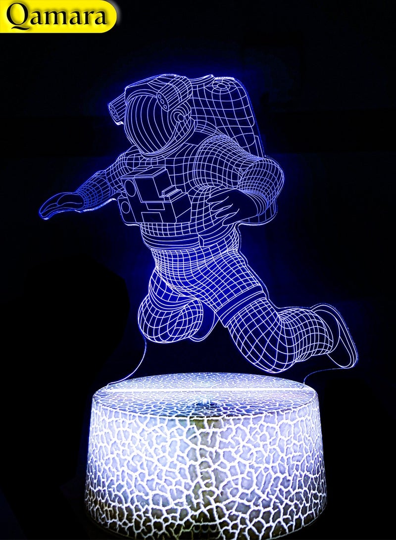 QAMARA 3d led table lamp with spaceman appearance, bring visual impact in the dark night, can be placed in the bedroom to decorate the room.  - Image 3