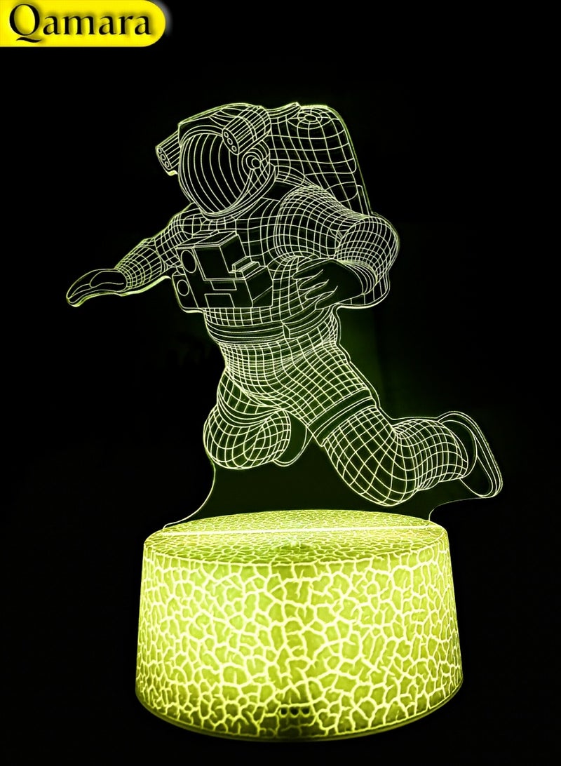 QAMARA 3d led table lamp with spaceman appearance, bring visual impact in the dark night, can be placed in the bedroom to decorate the room.  - Image 2