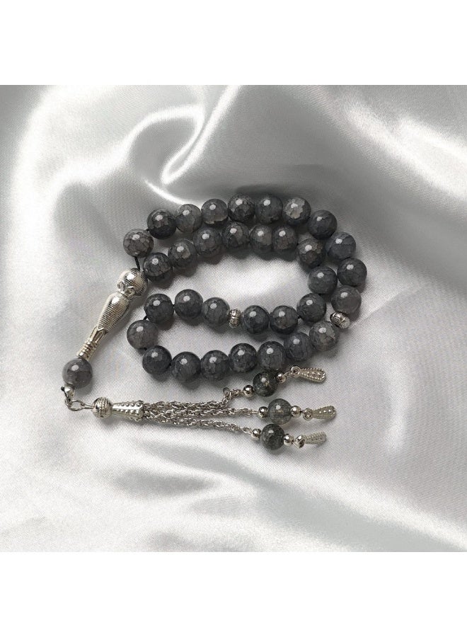 NIBEMINENT 33 Muslim Prayer Beads Dark Gray/10mm