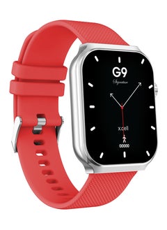 Xcell G9 Signature Unisex Smart Watch, 2.01” HD Display with IP67 Water Proof, Fitness Tracker with 107 Workout Options, 7+ Days Battery with Wireless Charging, Compatible with iOS & Android - Red  - Image 2