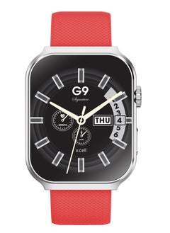 Xcell G9 Signature Unisex Smart Watch, 2.01” HD Display with IP67 Water Proof, Fitness Tracker with 107 Workout Options, 7+ Days Battery with Wireless Charging, Compatible with iOS & Android - Red  - Image 3