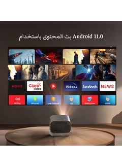 VEVSHAO VEVSHAO A12 Mini Projector Android 11.0 Smart WiFi Display Wireless Projector 360° Flexible Angle Built-in 5W Speaker Home Cinema Watch Cartoons for Kids  - Image 5