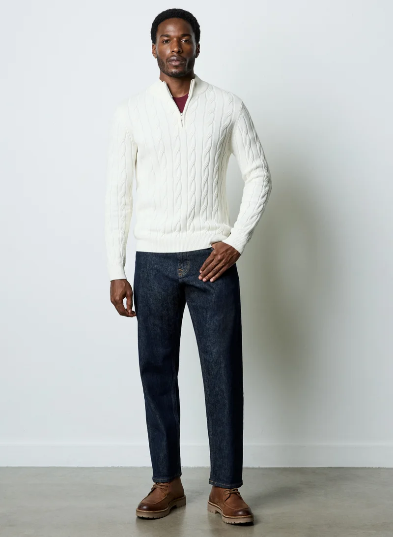 French Connection Half Zip Cable