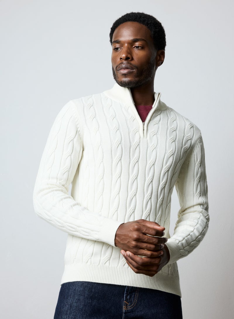 French Connection Half Zip Cable - Image 2