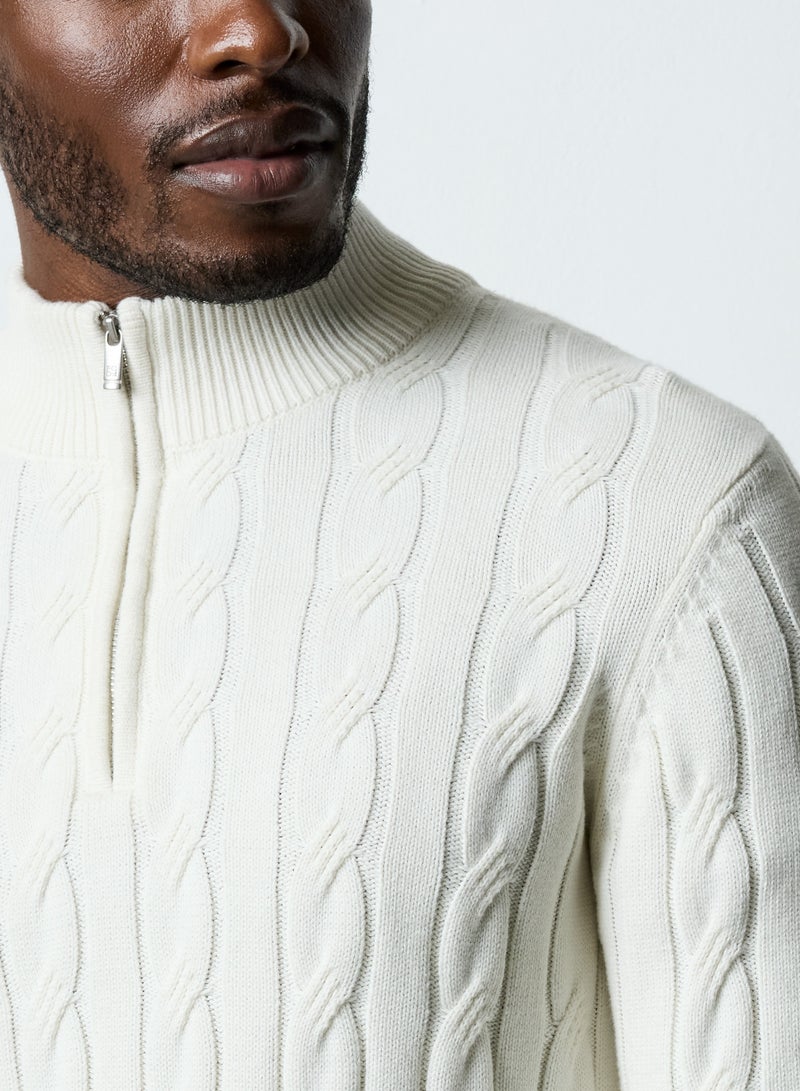 French Connection Half Zip Cable - Image 4