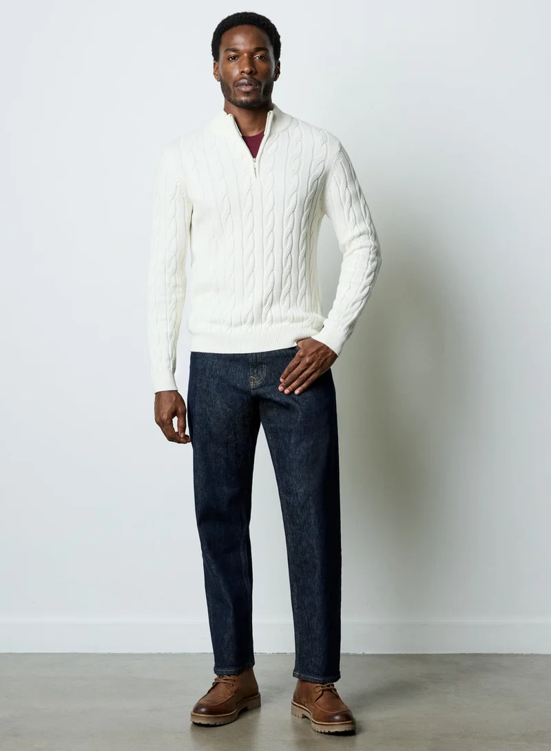 French Connection Half Zip Cable