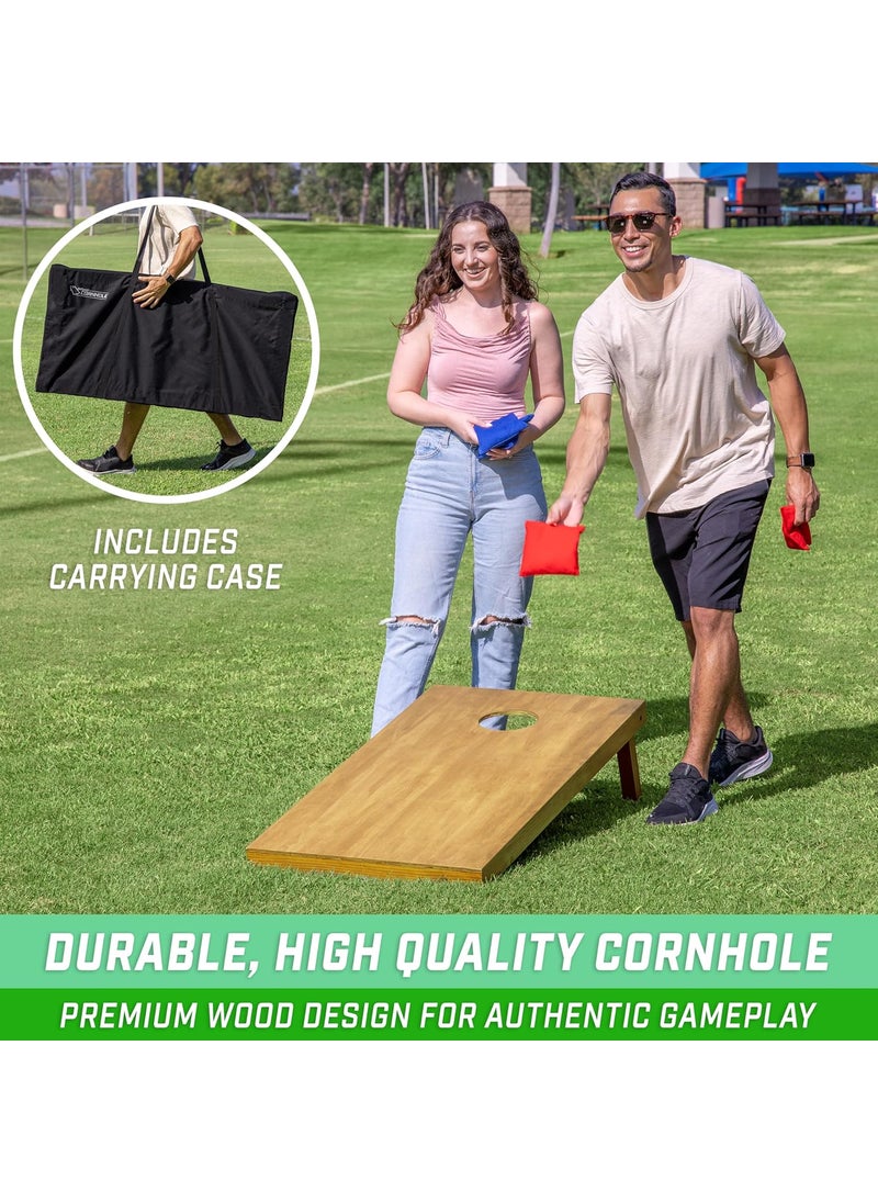 GoSports GoSports 4 ft x 2 ft Regulation Size Wooden Cornhole Boards Set  Includes Carrying Case  Full Regulation Size Bean Bag Toss Boards  - Image 5