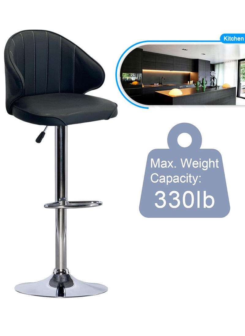 Living - SET OF 2 Modern Adjustable Counter Height Barstools - Image 1