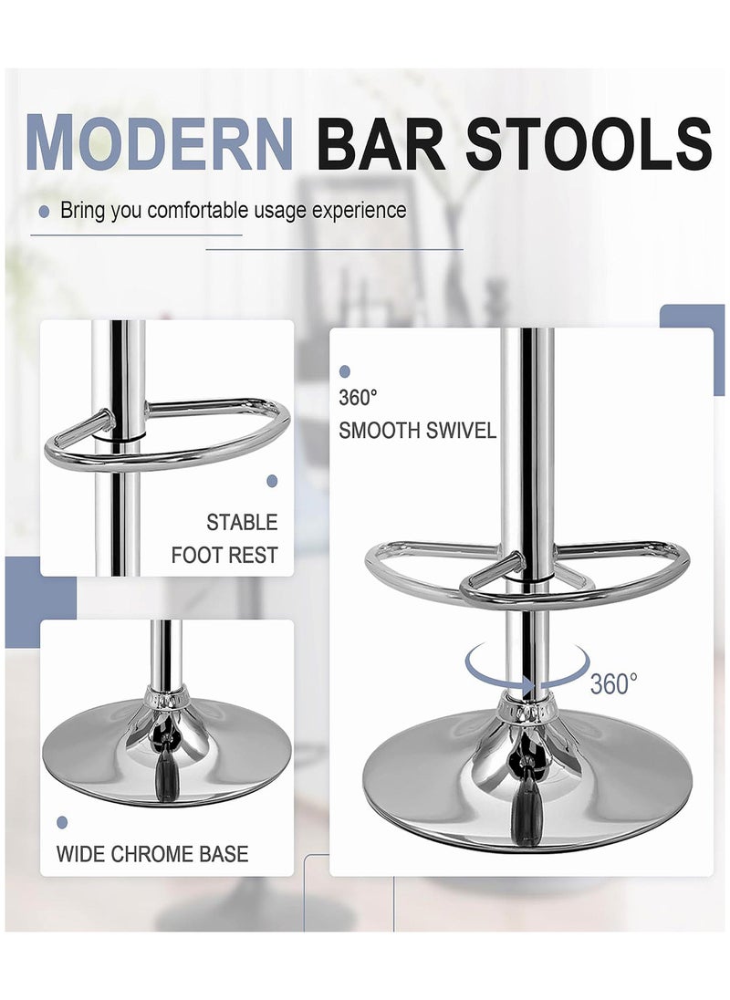 Living - SET OF 2 Modern Adjustable Counter Height Barstools - Image 1