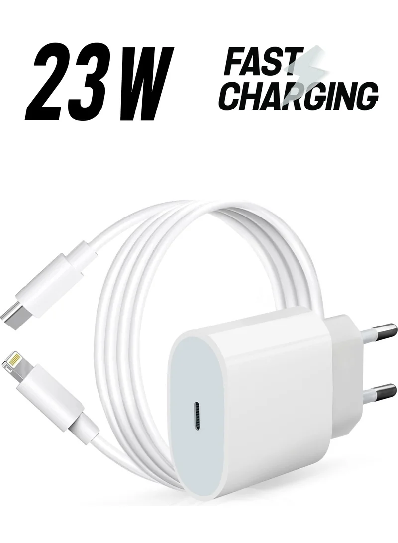 Gökkuşağı Rainbow Apple iPhone Fast Charger Cable Adapter Set Compatible with All Series for iPhone 11 / 12 / 13 / Pro / Pro Max