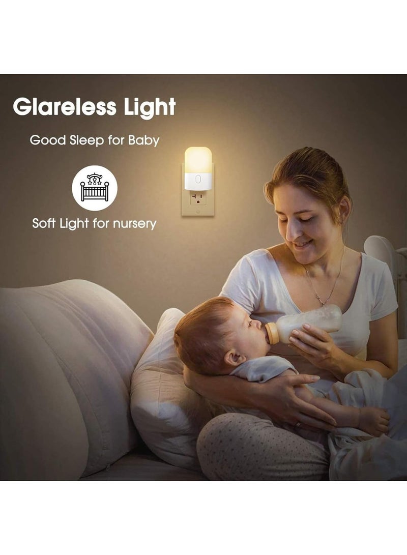 اووكاي مصباحان ليليان قابلان للتعتيم، مصباح LED ليلي لحماية العين، يُثبّت في الحائط مزود بمستشعر ضوئي من الغسق إلى الفجر، مناسب لغرف الأطفال، والسلالم، وغرف النوم، والمطبخ، وإضاءة نوم بيضاء دافئة 2700 كلفن (دافئة). - Image 4