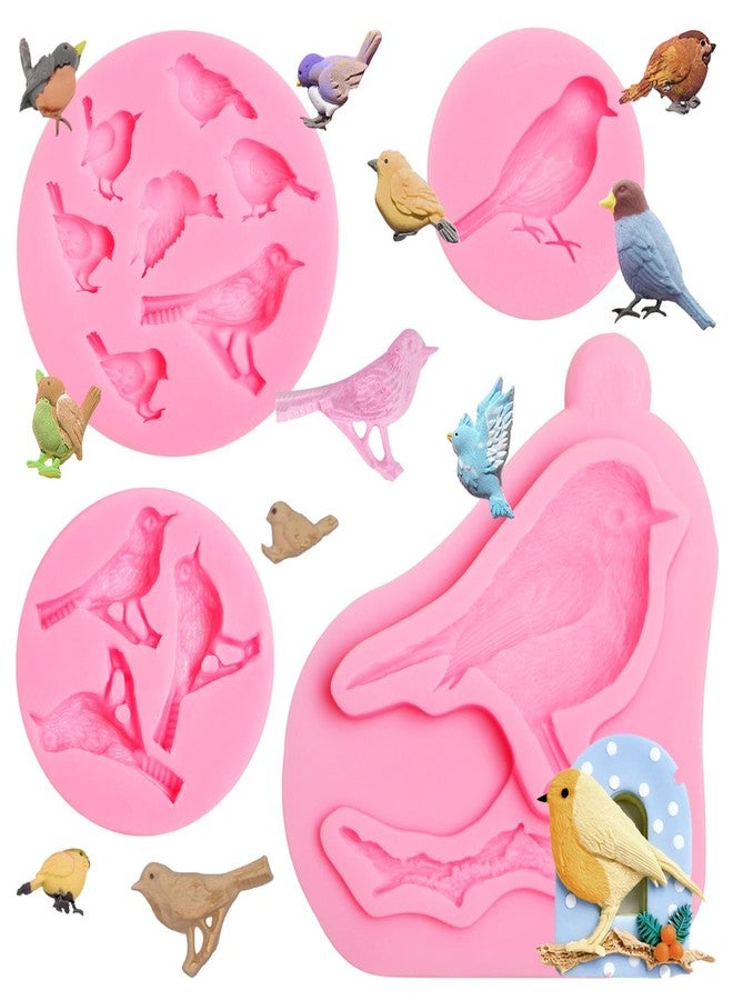 Xcake Lcook Bird Silicone Molds, Sparrow Fondant Mold, Lovely Bird Chocolate Baking Molds for Cake Decoration Cupcake Topper Candy Cookie Sugar Craft Gum Paste Clay Resin - Image 1